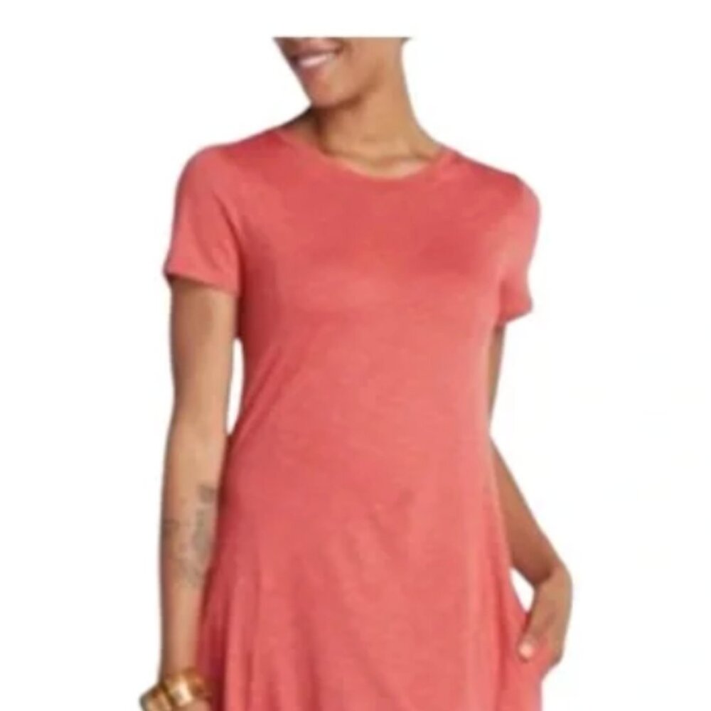 Toad & Co SALE! Women's Lightweight Eco Dress Short Sleeve Organic Cotton, sz XL